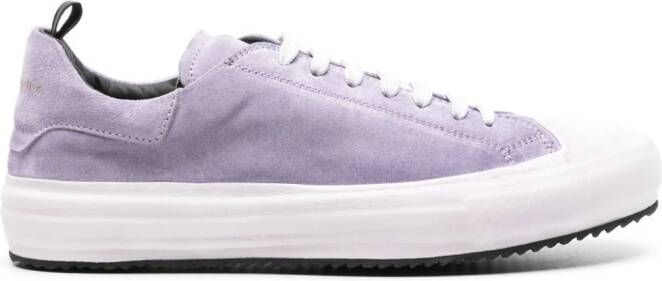 Officine Creative lace-up suede sneakers Purple