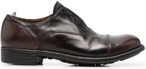 Officine Creative laceless leather Oxford shoes Brown