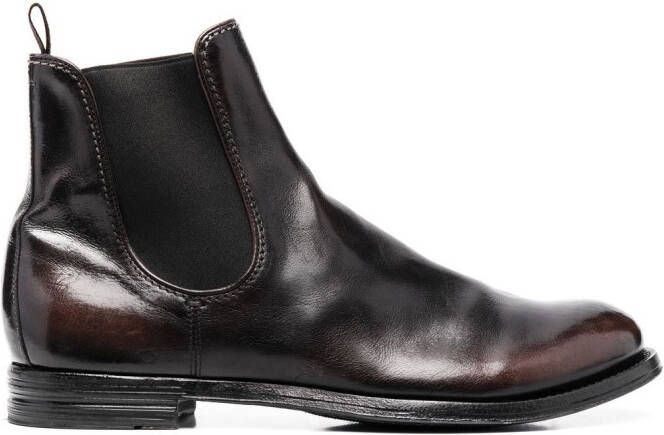 Officine Creative leather ankle boots Brown