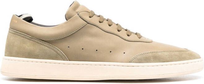 Officine Creative leather lace-up sneakers Green