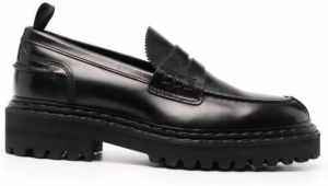 Officine Creative leather slip-on loafers Black