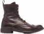Officine Creative Lexicon perforated lace-up boots Brown - Thumbnail 1