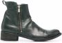 Officine Creative Lison ruched-detail leather ankle boots Green - Thumbnail 1