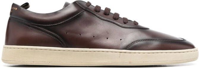 Officine Creative logo-print lace-up sneakers Brown