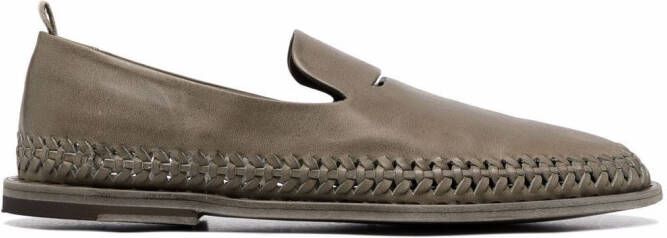 Officine Creative Mabelle 002 woven loafers Green