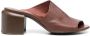 Officine Creative open-toe 70mm leather mules Brown - Thumbnail 1