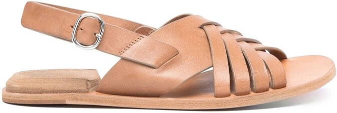 Officine Creative open-toe leather sandals Brown