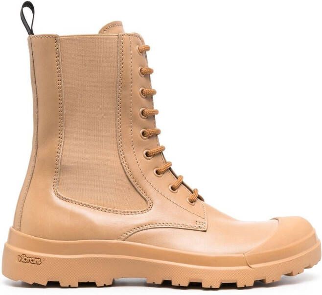 Officine Creative Pallet leather boots Neutrals
