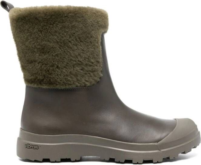 Officine Creative Pallet shearling boots Green