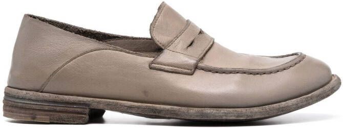 Officine Creative pebbled buffalo leather loafers Neutrals