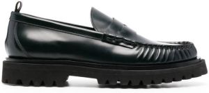 Officine Creative Penny leather loafers Green