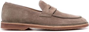Officine Creative penny-slot suede loafers Grey