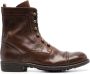 Officine Creative perforated-embellishment leather boots Brown - Thumbnail 1