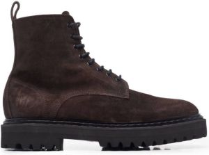 Officine Creative Pistols lace-up ankle boots Brown