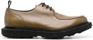 Officine Creative Press leather derby shoes Green