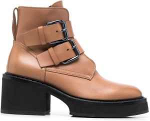 Officine Creative Pyrenees buckled ankle boots Neutrals
