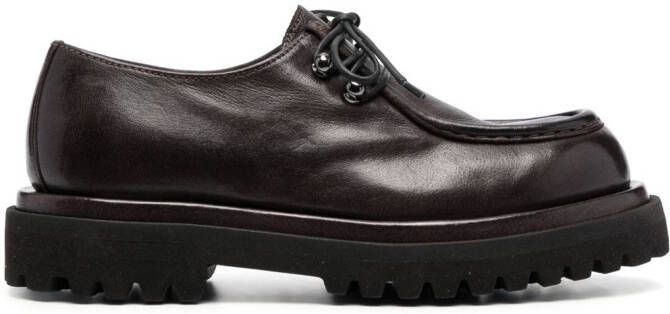 Officine Creative ridged-sole leather oxfords Brown