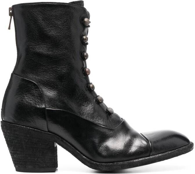 Officine Creative round-toe 70mm ankle boots Black