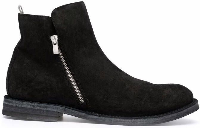 Officine Creative side zip-fastening boots Black