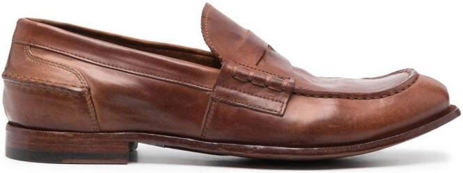 Officine Creative slip-on leather loafers Brown