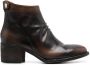 Officine Creative stacked-heel leather boots Brown - Thumbnail 1