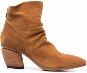 Officine Creative suede ankle-length boots Brown