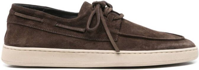 Officine Creative suede boat shoes Brown