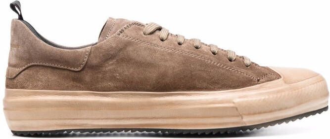 Officine Creative suede lace-up sneakers Brown