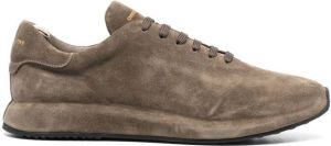 Officine Creative suede lace-up sneakers Green
