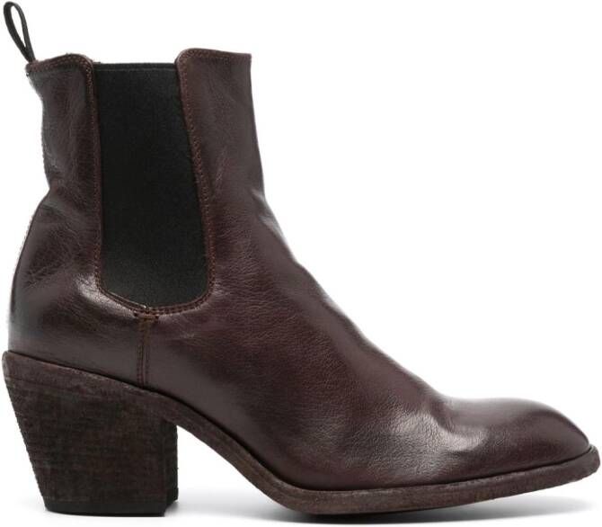 Officine Creative Sydne 001 70mm leather boots Brown