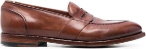 Officine Creative Temple leather Penny loafers Brown