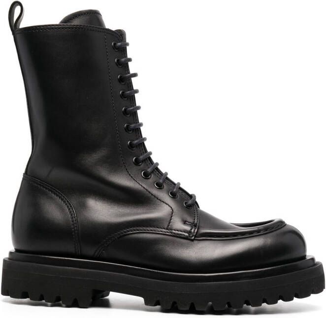 Officine Creative Wisal 007 combat boots Black