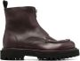 Officine Creative Wisal 033 45mm zipped leather boots Red - Thumbnail 1