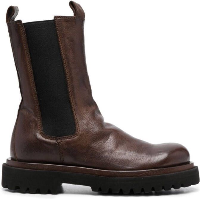 Officine Creative Wisal DD 107 leather boots Brown