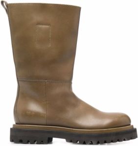 Officine Creative Wisal pull-on leather boots Green