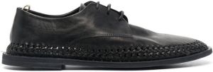 Officine Creative woven leather trim lace-up shoes Black