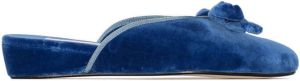 Olivia Morris At Home Daphne velvet slippers Blue