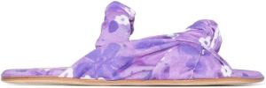 Olivia Morris At Home x Brogger Bluebell floral-print slides Purple