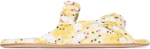Olivia Morris At Home x Brogger floral-print slippers Yellow