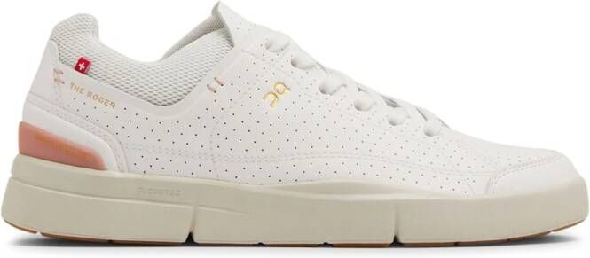 On Running logo-print perforated low-top sneakers White