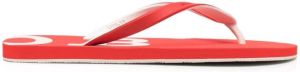 Orlebar Brown Haston logo flat flip-flops Red