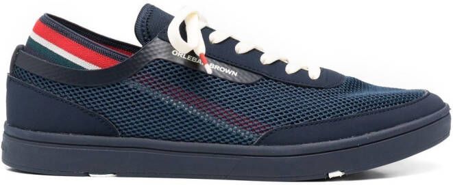 Orlebar Brown Larson striped low-top sneakers Blue