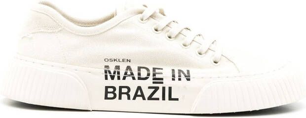 Osklen frayed-detail low top sneakers Neutrals