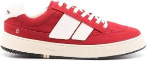 Osklen panelled low top sneakers Red