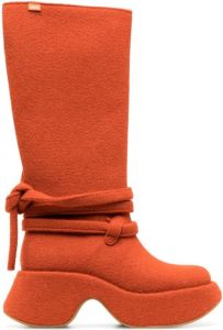 Ottolinger Medora tie-detail boots Orange