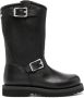OUR LEGACY Corral buckle-fastening leather boots Black - Thumbnail 1