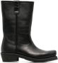 OUR LEGACY Flat-Toe leather boots Black - Thumbnail 1