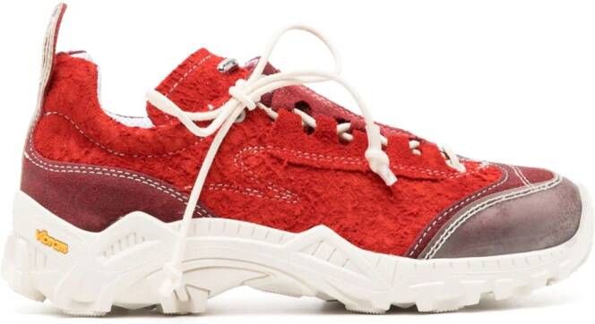 OUR LEGACY Gabe suede sneakers Red