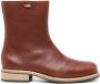 OUR LEGACY logo-plaque leather boots Brown - Thumbnail 1