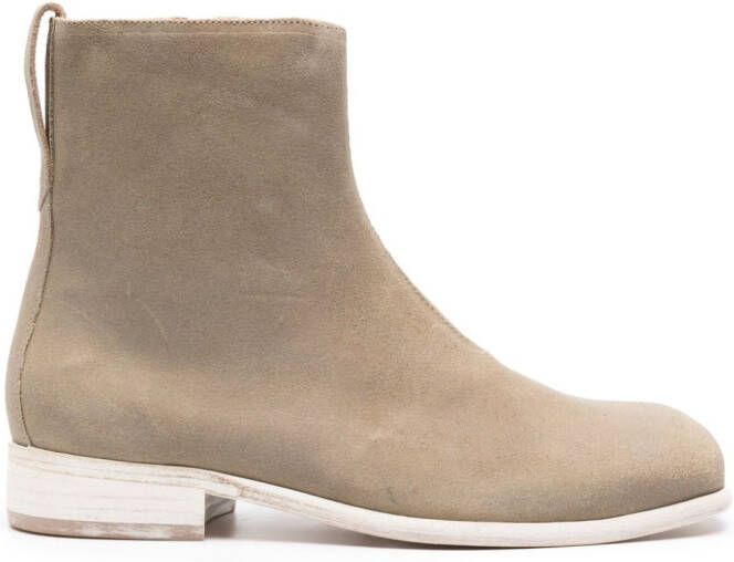 OUR LEGACY Michaelis waxed suede boots Neutrals